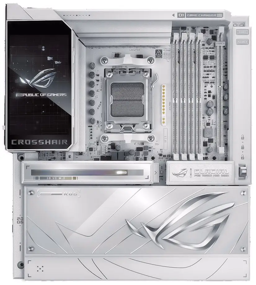 Montaje Placa Base ASUS ROG CROSSHAIR X870E GLACIAL Canillas Canillas Gaming - Montaje Placa Base ASUS ROG CROSSHAIR X870E GLACIAL Canillas